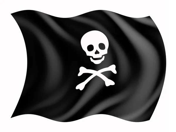 Drapeau pirate noir — Photo