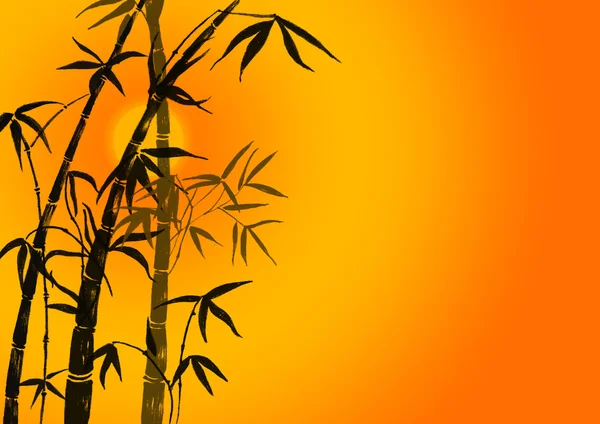 Bir bambu dalları — Stok fotoğraf