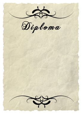 Diploma - dekoratif çerçeve.