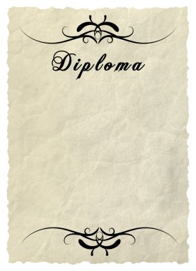 Diploma - Decorative framework. clipart