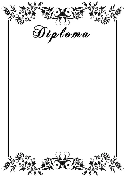 Diploma. Decorative framework. — Stock Photo, Image