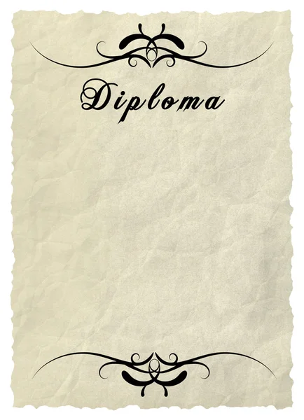 Diploma - decoratief kader. — Stockfoto