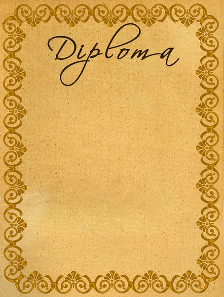 Diplom. dekorativ ram. — Stockfoto