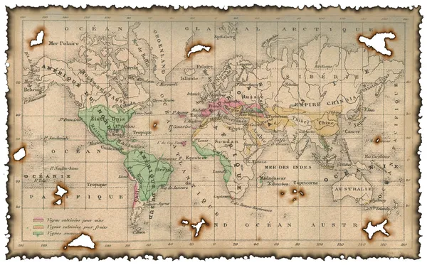 世界の古代地図. — ストック写真