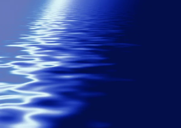 Reflexion eines Mondweges im Wasser. — Stockfoto