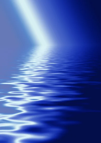 stock image Reflexion of a lunar path in water.