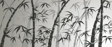 Branches of a bamboo clipart