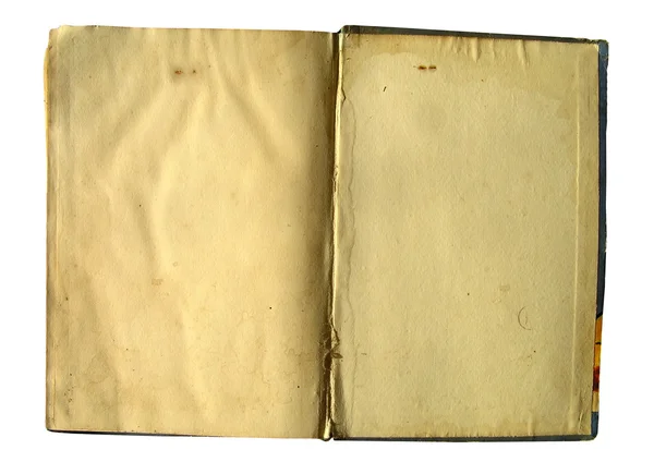 Gele pagina's van het oude boek. — Stockfoto
