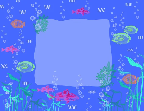 Фоновое изображение - океан и рыба . — стоковое фото