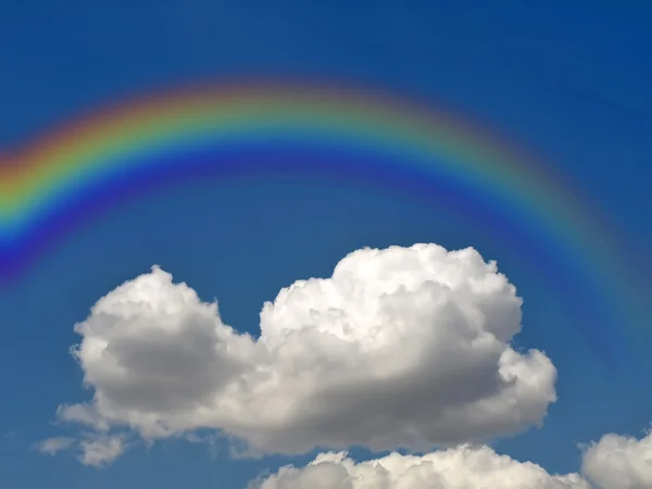 Regenbogen und Wolke — Stockfoto