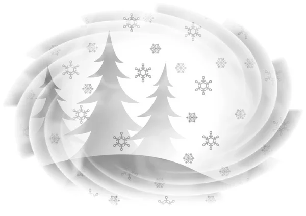 Cerezos y copos de nieve — Foto de Stock