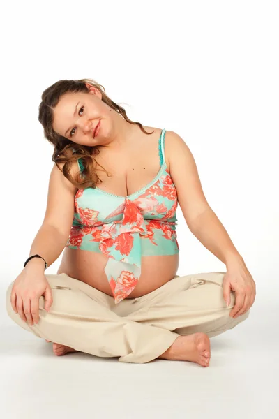 Yoga embarazada — Foto de Stock