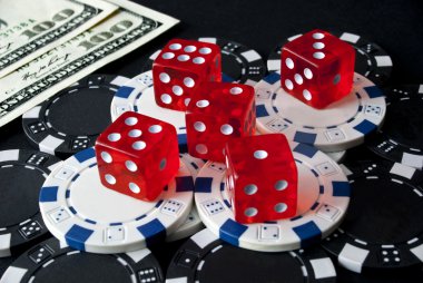 Gambling dices for Casinò games clipart