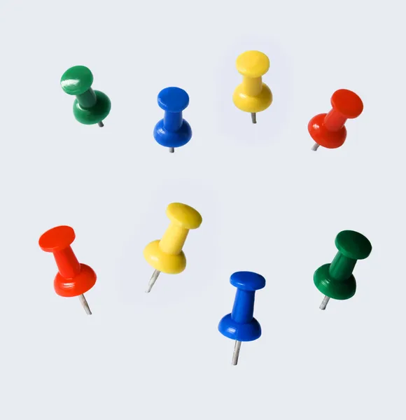 Many colored Thumbtacks — Stock Photo, Image