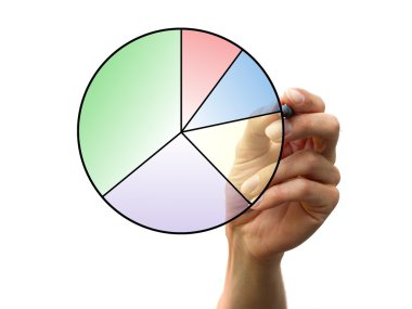 Hand drawing a chart clipart