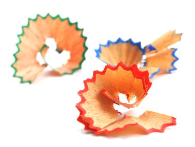 Colored pencil shaving clipart