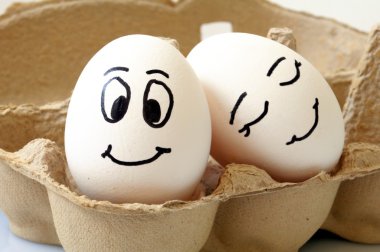 Smiling eggs clipart