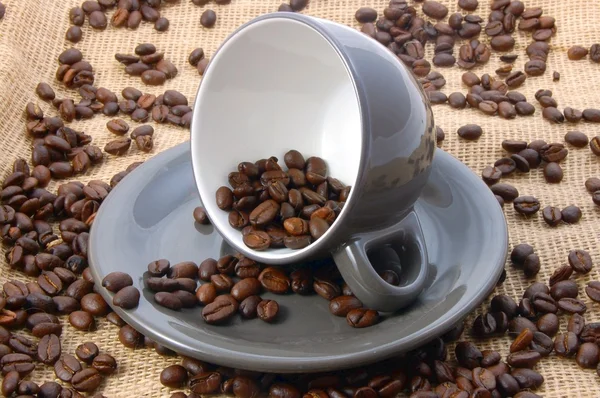 Tasse Kaffee auf Klette — Stockfoto