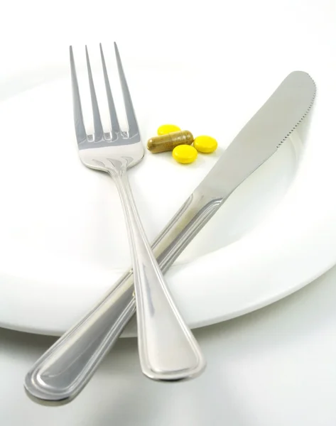 A meal of tablets — Stock Photo, Image