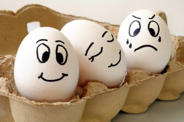 Smiling eggs clipart