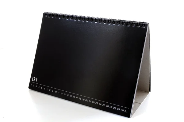 Порожній чорний стіл календаря — стокове фото