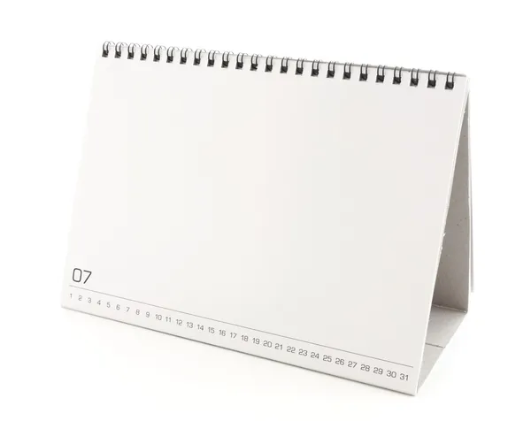 Blanco Bureaublad kalender — Stockfoto
