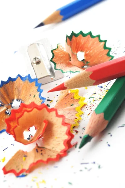 Colored pencil shaving — Stock Photo, Image