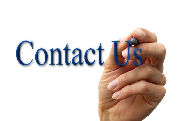 Lettering Contact US — Stock Photo, Image