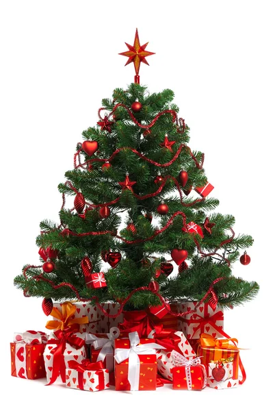装饰的圣诞杉木树 — 图库照片