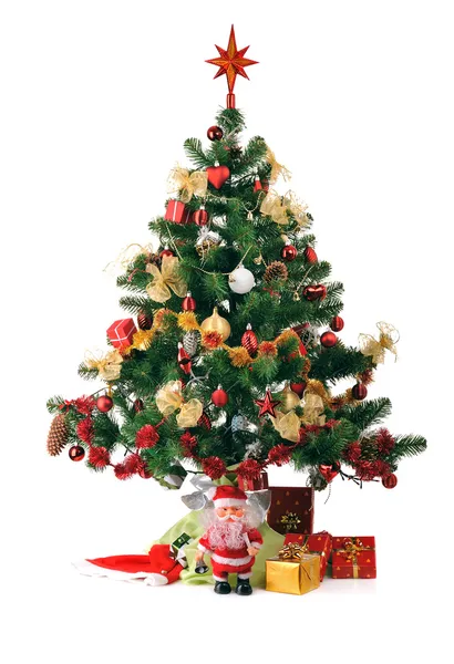 장식된 크리스마스 전나무 — 스톡 사진