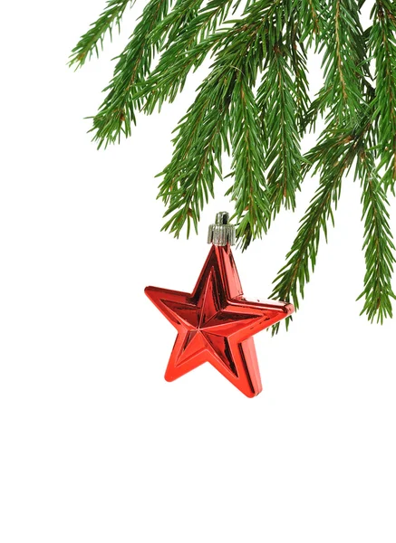 Christmas kırmızı yıldız — Stok fotoğraf