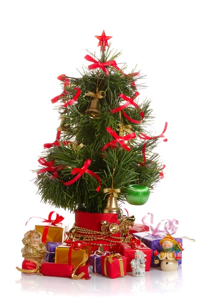 Abeto de Natal decorado — Fotografia de Stock