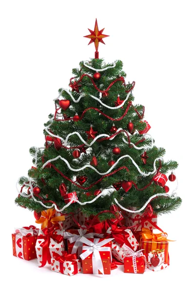 장식된 크리스마스 전나무 — 스톡 사진