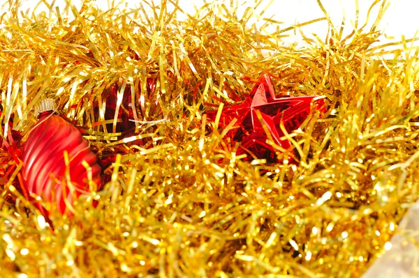 Décorations sapin de Noël rouge — Photo