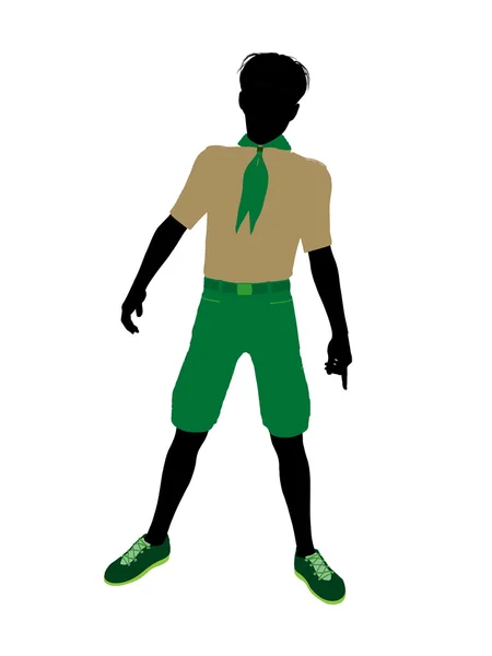 Boyscout ilustracja sylwetka — Zdjęcie stockowe
