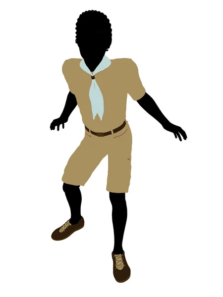 Afrikansk-amerikansk speider Illustrasjon Silhouet – stockfoto