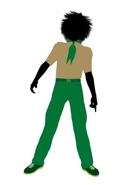 Boyscout illustration siluett — Stockfoto