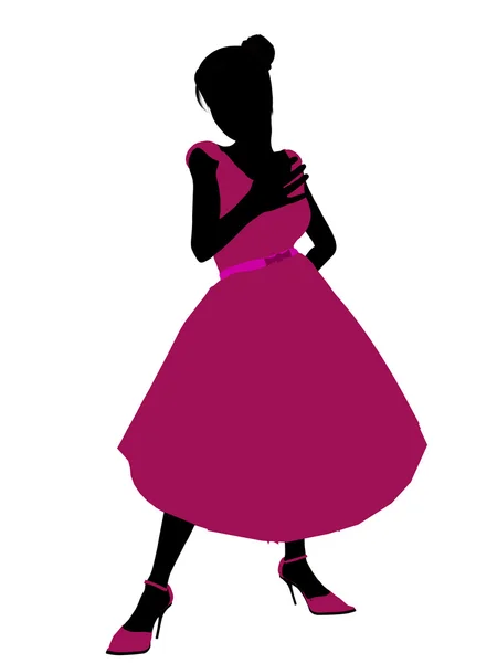 stock image Prom Girl Illustration Silhouette