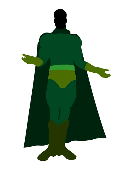Maschio super eroe illustrazione silhouette — Foto Stock