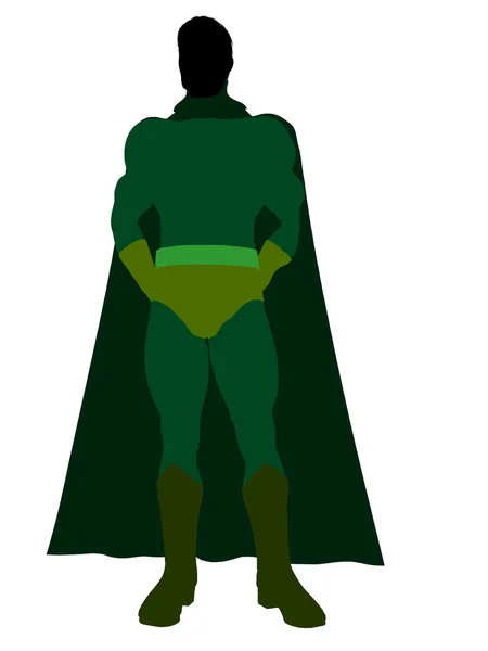 Чоловічий супергерой ілюстрація силует — стокове фото