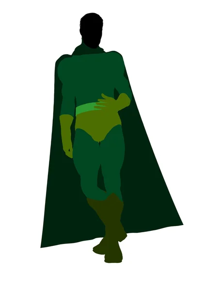 Mannelijke super held illustratie silhouet — Stockfoto
