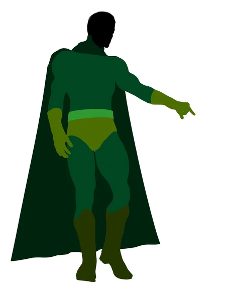 Maschio super eroe illustrazione silhouette — Foto Stock