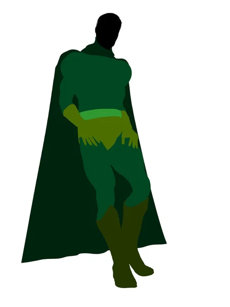 Männliche Superhelden Illustration Silhouette — Stockfoto