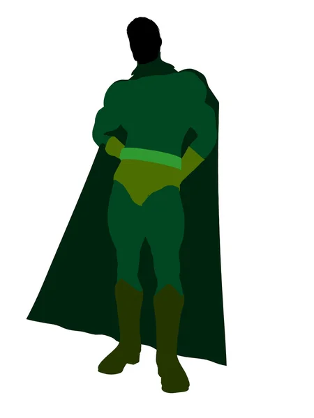 Чоловічий супергерой ілюстрація силует — стокове фото