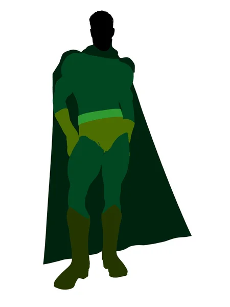 Silueta de ilustración de Super héroe masculino — Foto de Stock