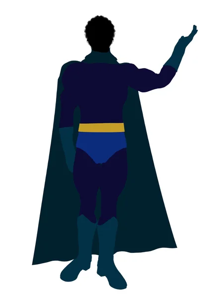 Afrikaanse Amerikaanse super held afbeelding silhoue — Stockfoto