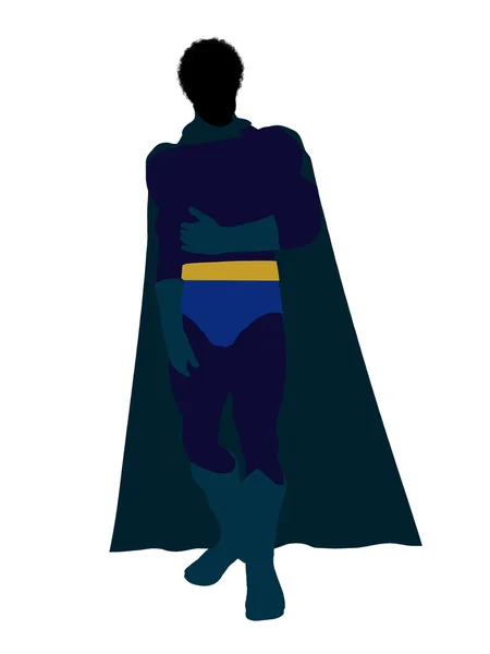 Stock image African American Super Hero Illustration Silhoue