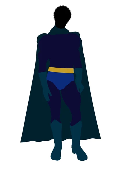 stock image African American Super Hero Illustration Silhoue