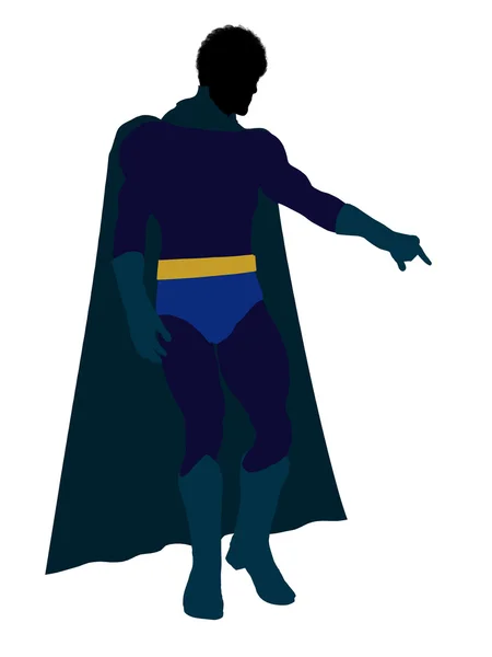 Amerikansk superhjälte illustration silhoue — Stockfoto