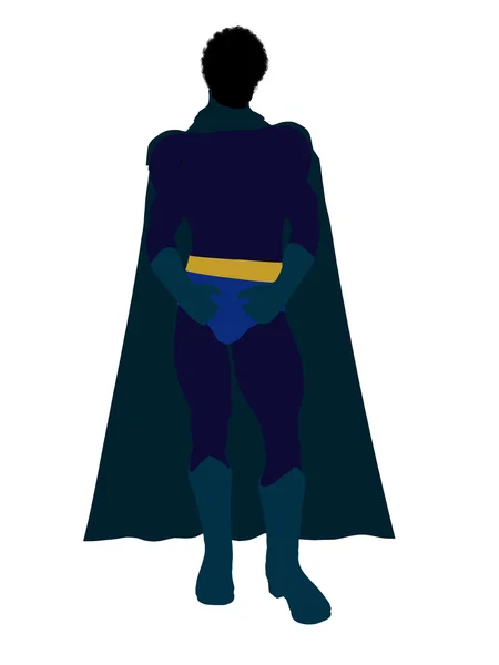 stock image African American Super Hero Illustration Silhoue